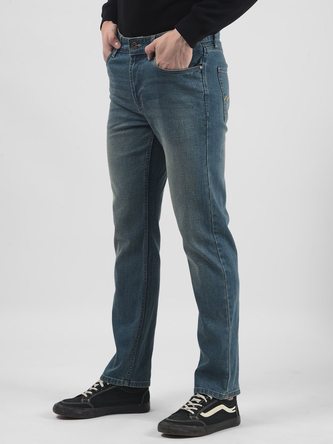 Numero Uno Men Solid Blue Jeans